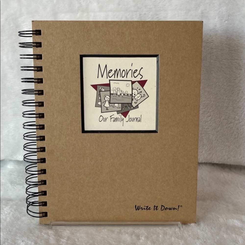 Brown Spiral Bound Memories are Family Journal write it down series new